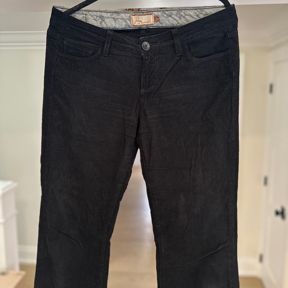 Paige Premium Denim Black Benedict Canyon Classic Rise Bootcut Cords - Size 29 - Picture 2 of 11